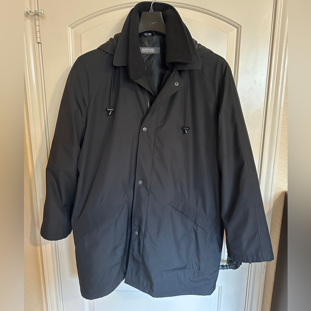 Kenneth Cole Reaction Double Layer Convertible Coat Removable Liner Large 42-44